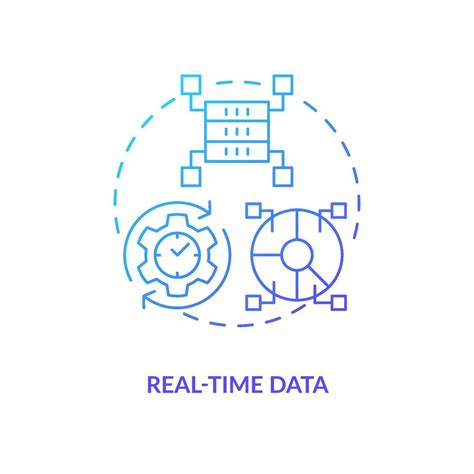 Real Time Data Blue Gradient Concept Icon Technology Development