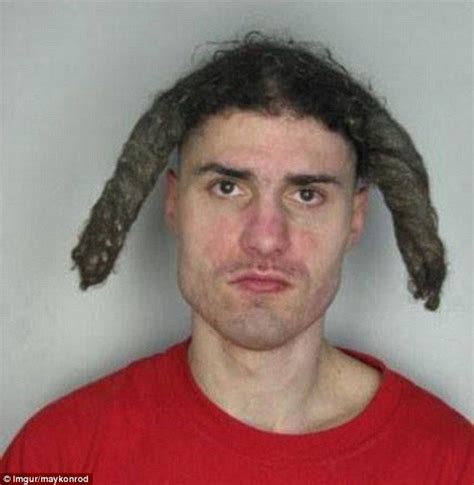 One Man S Dreadlocks Ended Up As Two Massive Clumps On Either Side Of His Head Giving The