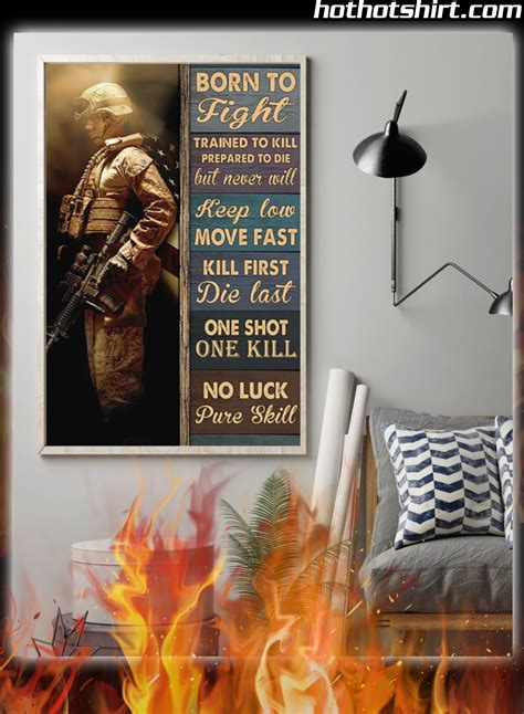 Veteran Born To Fight Trained To Kill Prepared To Die Poster