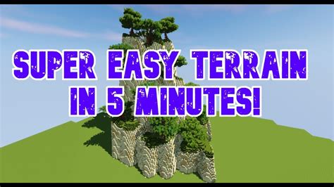 Super Easy Terrain In 5 Minutes Minecraft Building Tutorial Youtube