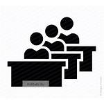 Icon Students Classroom Vector Class Shutterstock Tables
