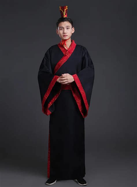 Multicolor Long Robe For Men Chinese Traditional Costume Male Hanfu