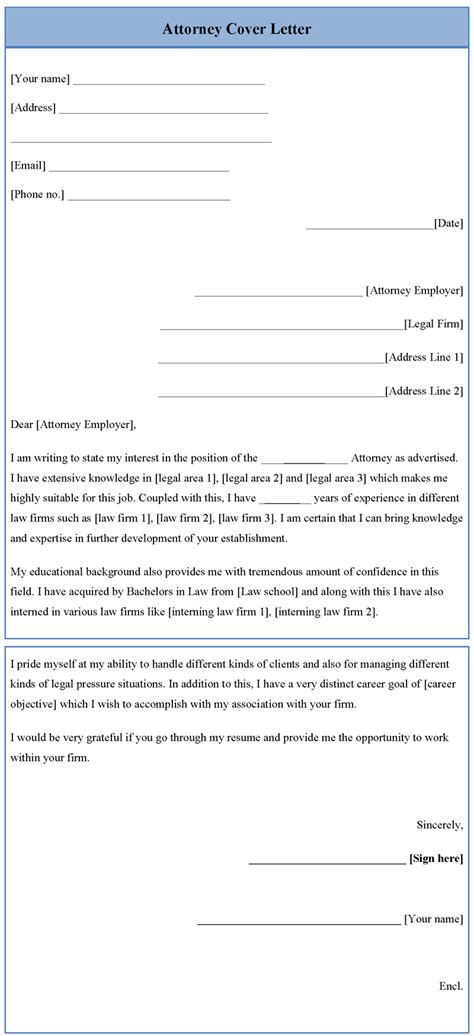 As experts in mail management, we recognise that it's always important to format formal letters correctly. Attorney Cover Letter Template | Sample Templates