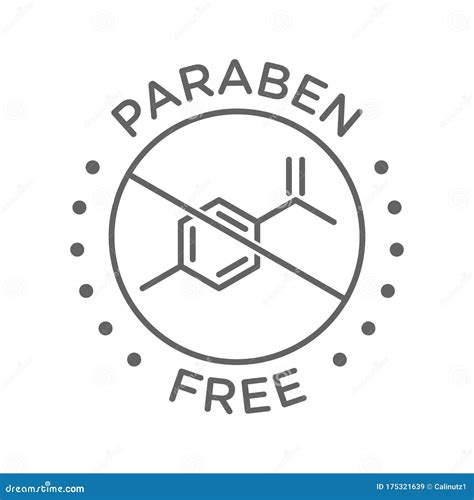 Paraben Free Icon Cosmetic Vector Label Stock Vector Illustration Of