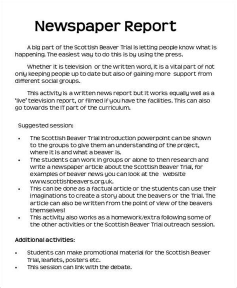 A newspaper report is the one which is published in a newspaper and magazine report is generally. FREE 50+ Amazing Newspaper Templates in PDF | PPT | MS ...