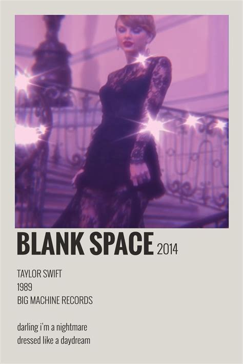 Taylor Swift 1989 Polaroids Blank Space
