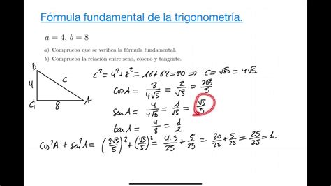 Trigonometría 5 Fórmula Fundamental De La Trigonometría Youtube