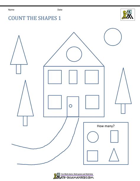 Worksheet For Shapes Shapes And Sides Worksheets To Print Activity