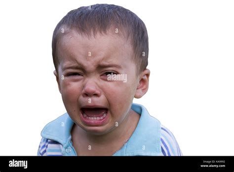 Crying Little Baby Boy Stock Photo Alamy