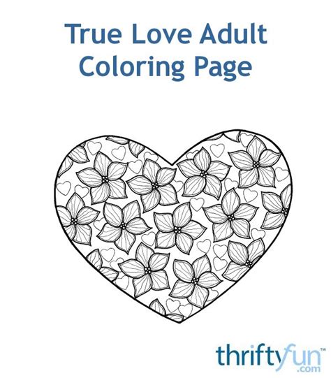In coloringcrew.com find hundreds of coloring pages of love and online coloring pages for free. True Love Adult Coloring Page | ThriftyFun