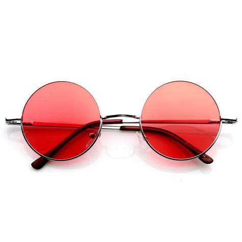 Retro Hippie Fashion Metal Color Lens Sunglasses Zerouv