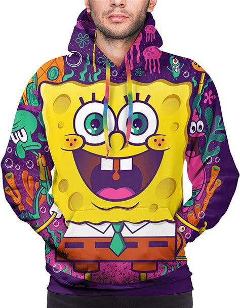Spongebob Mens Hoodie With Front Pocket Sweatshirts 3d Print
