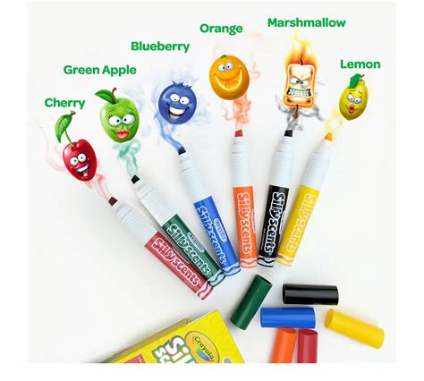 Crayola Silly Scents Markers 6 Count Scented Art Tools Assorted