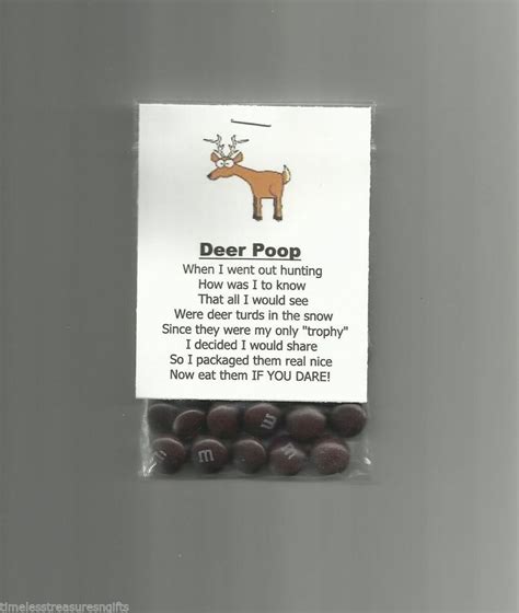 Not only will it make them laugh when they receive the gift, but also every single day when they write. Details about New Homemade Deer Poop Chocolate Candy ...