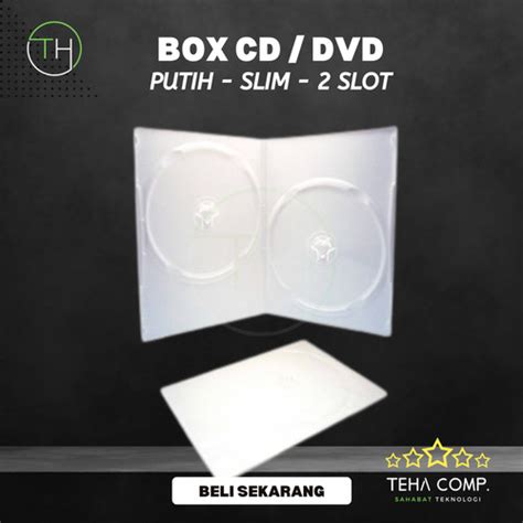 Jual Dvd Box Tempat Penyimpan Cd Kotak Oval Hitam Transparan 2 Slot