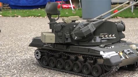 Flak Panzer In Mega Action Rc Tamiya Heng Long Licmas Youtube