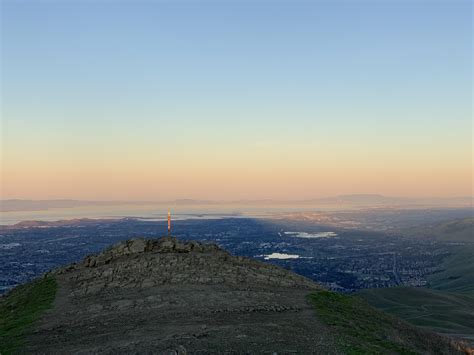 Summit Of Mission Peak Overlooking The Bay Shortly After Sunrise R