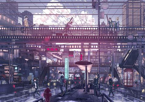 japan city anime wallpapers top free japan city anime