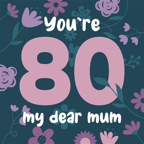 Mum 80th Birthday Cards Boomf