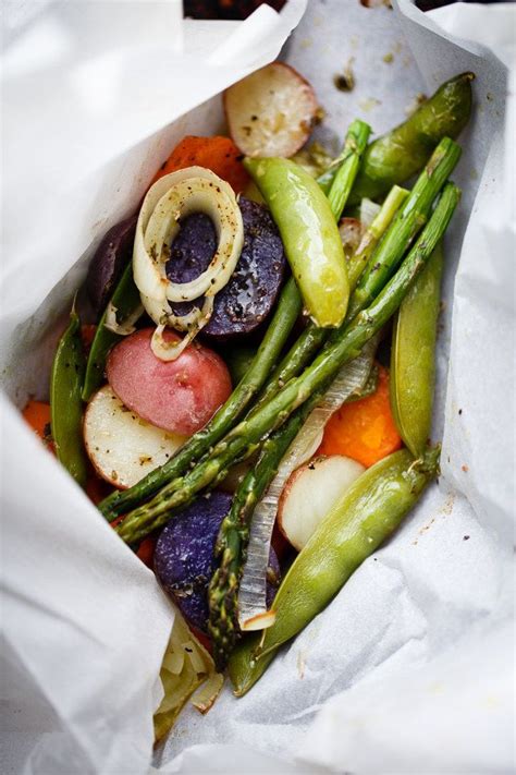 Fold in the parmesan, mozzarella, oregano, egg and egg yolk. Spring Vegetables and Potatoes Baked in Parchment ...