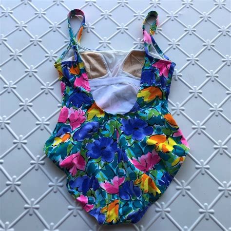 80s Bright Floral One Piece Swimsuit By Jantzen In 2022 Floral One