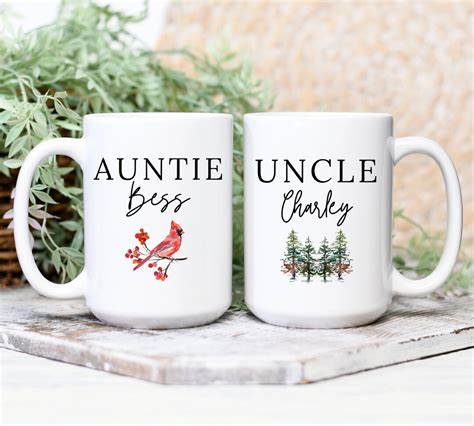 Aunt And Uncle Mug Set New Aunt Mug New Uncle Mug New Aunt Gift Baby