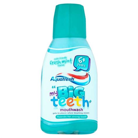 Aquafresh Mouthwash Big Teeth Blue 300ml Pharmacy Products