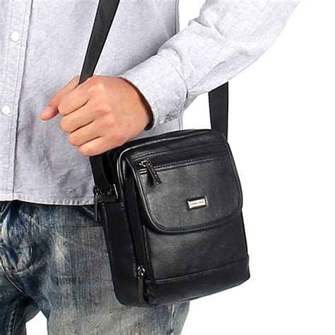 High Quality Men Genuine Leather Shoulder Bag First Layer Cowhide Cross Body Designer Male