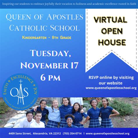 Queen Of Apostles School Virtual Open House November 17 2020 Queen