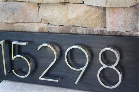 Address Plaque Modern House Numbers House Number Plaque Etsy Canada
