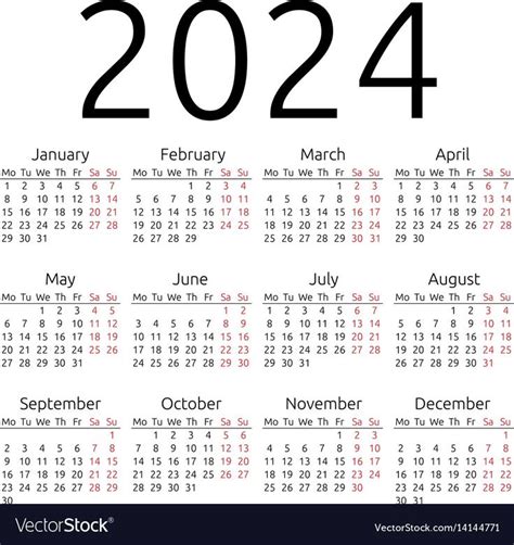 2024 Calendar Year At A Glance Printable Templates Free
