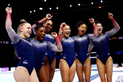 Simone Biles Leads Us Women To Record Seventh Straight Team Title At