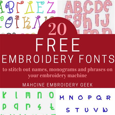 Free Embroidery Fonts To Download 20 Great Sources