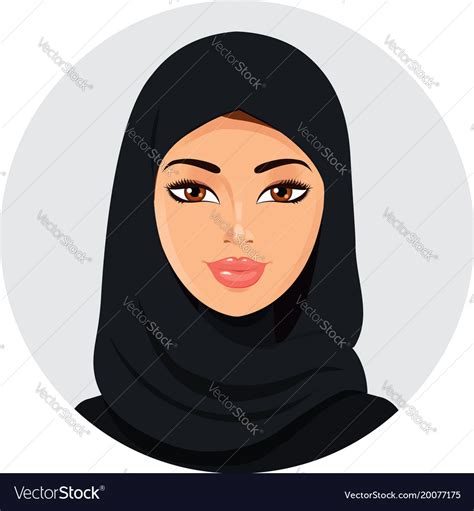 Cartoon Muslim Girl Collection Set Royalty Free Vector Image The Best