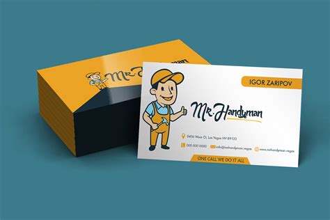 Customize your business cards with dozens of themes, colors, and styles to make an impression. Professional, Modern, Handyman Business Card Design for a Company by Burraq Creatives | Design ...