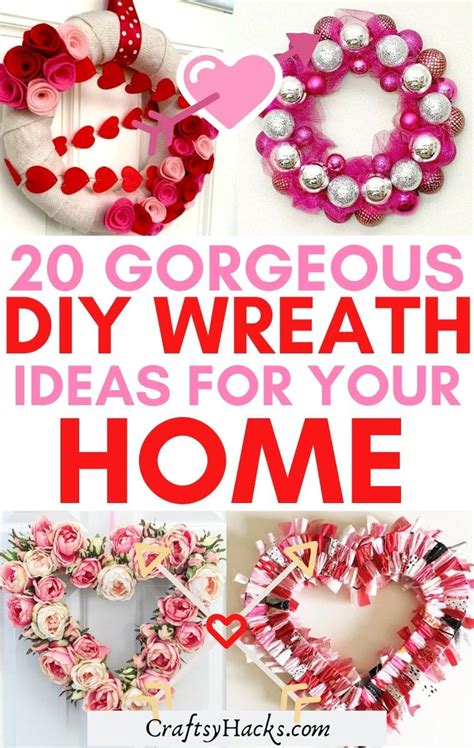 20 Valentine Wreath Ideas For Your Front Door Craftsy Hacks