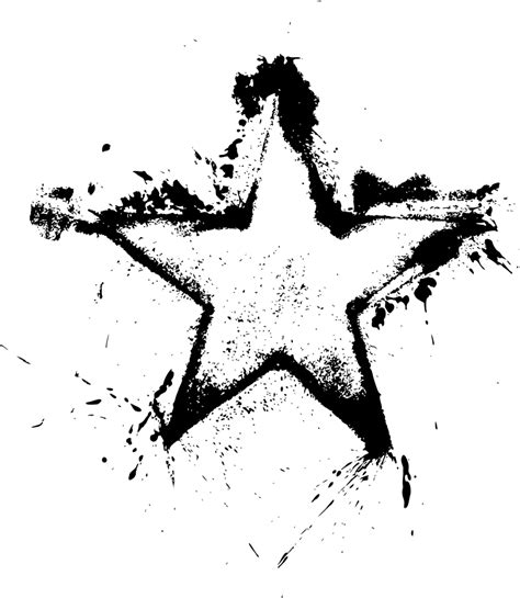 9 Grunge Star Stamp Png Transparent