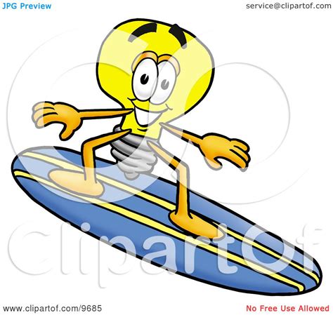 Clipart Picture Of A Light Bulb Mascot Cartoon Character