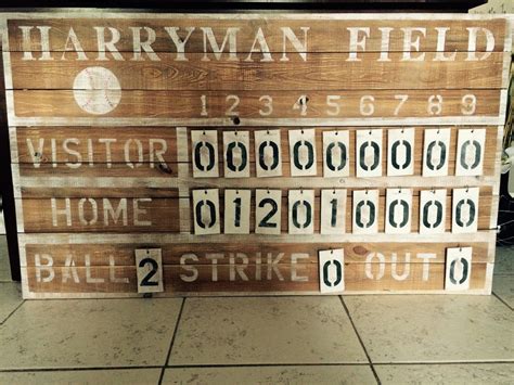 Custom Rustic Baseball Vintage Sports Scoreboard Etsy Vintage