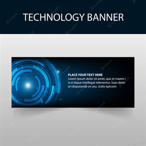 Free Vector Abstract Blue Technology Banner