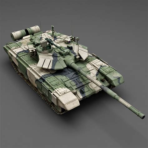 Realistic Battle Tank T 90 3d Max