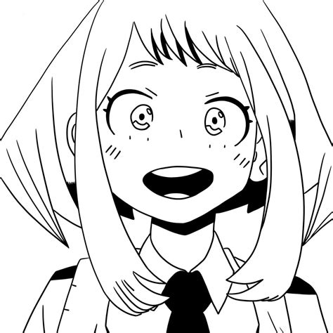My Hero Academia Coloring Pages Ochaco Uraraka Anime Drawings Sketches Porn Sex Picture