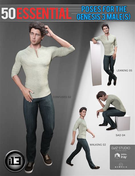 I13 50 Essential Poses For The Genesis 3 Males Daz 3d