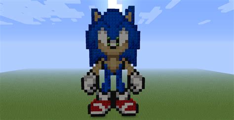 Minecraft Pixel Art Sonic The Hedgehog By Invaderdude On Deviantart