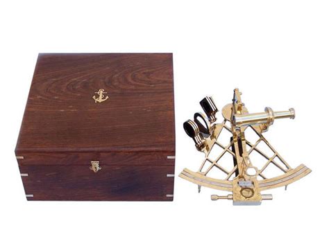 wholesale admiral s brass sextant with rosewood box 12in nautical decor