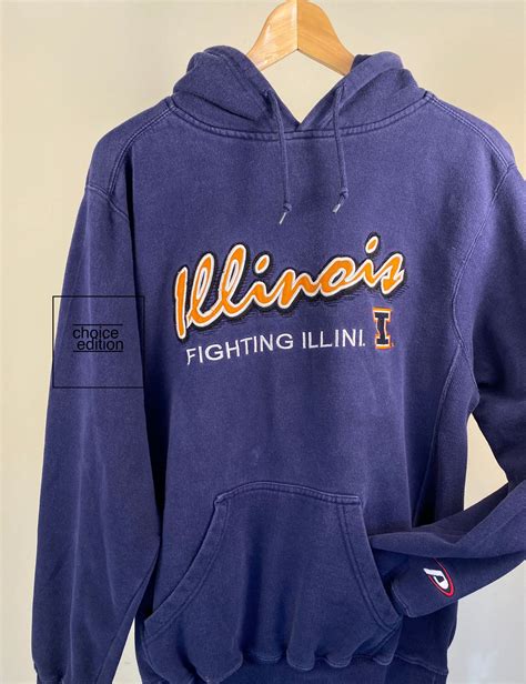 Vintage Navy Blue College Sweatshirt Illinois State Etsy Sweatshirts College Hoodies