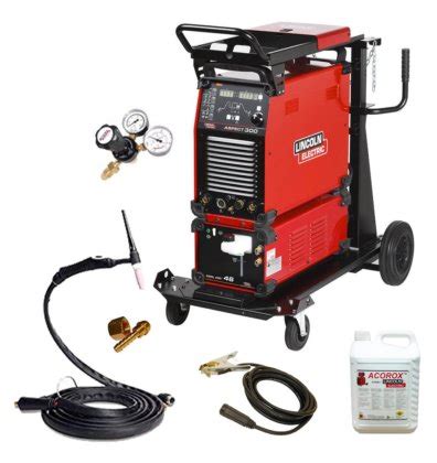 LINCOLN ELECTRIC ASPECT 300 AC DC WATER COOLED TIG WELDING PACKAGE 415