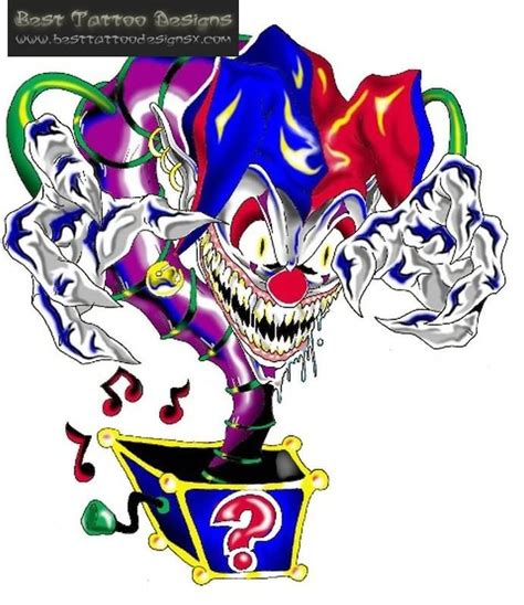 25 Best Evil Clown Tattoo Flash Images On Pinterest Evil Clown