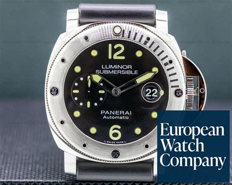 Panerai Pam01024 Luminor Submersible Ss Black Dial 44mm 35591