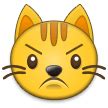As opposed to the cat face emoji , the cat emoji, , shows the whole kitty and caboodle to signify our the cat emoji curled up on emoji keyboards (just as we were settling down to work) under unicode 6.0 in 2010. Pouting Cat Face Emoji Meaning with Pictures: from A to Z